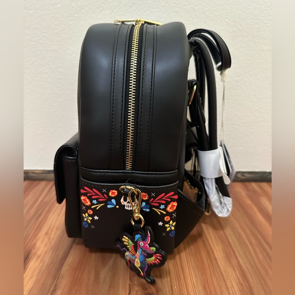 NWT Loungefly Disney Pixar Coco floral embroidered backpack - Picture 4 of 5